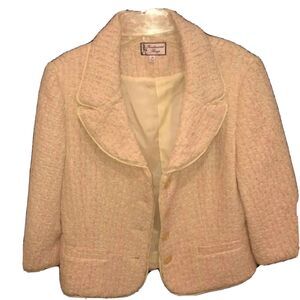 Fundamental Things women's blazer jacket size 14 (G) pink and beige